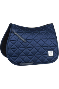 2026 WeatherBeeta Satin Luxe Air-Tec Euro Jump Shaped Saddle Pad 1030349 - Navy